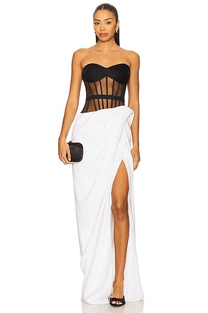 Dichrome Sculpted Corset Gown Gaurav Gupta