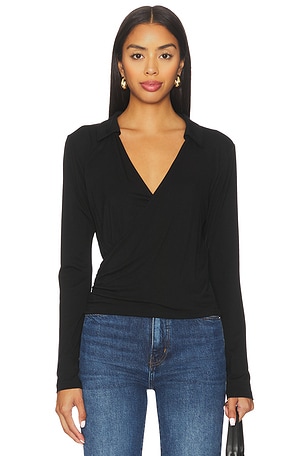Camryn Wrap Long Sleeve Top LNA